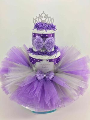 Diaper cake best sale with tutu