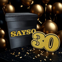 Black and Gold Birthday Party Card Box