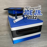 Royal Blue Base 10x10x6 Grad Card Box