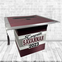 Burgundy Graduation Card Box