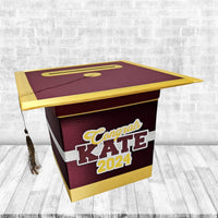 Burgundy Graduation Card Box