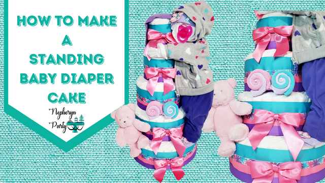 How to Make a Standing Baby Diaper Cake