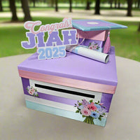 Lavender, Blue, and Pink Pastel Grad Card Box