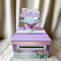 Lavender, Light Blue, Pink Pastel Grad Card Box