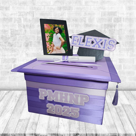 Lavender and Lilac Graduation Card Box