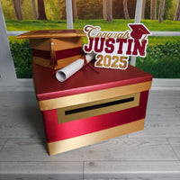 Maroon Graduation Card Box