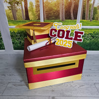 Maroon Graduation Card Box