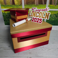 Maroon Graduation Card Box