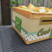 Sage and Gold Baby Shower Diaper Bag Card Box
