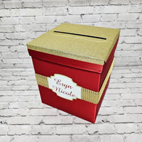Red, Gold Birthday Card Box