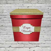 Red, Gold Birthday Card Box