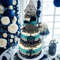 Nautical Whale Boy Diaper Cake Centerpiece