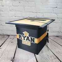 Black and Gold Graduation Card Box