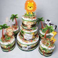 Jungle Baby Shower Diaper Cakes