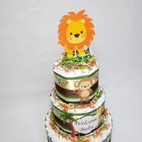 Jungle Safari Diaper Cake Centerpiece