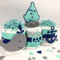 Ahoy Its A Boy Nautical Mini Diaper Cakes
