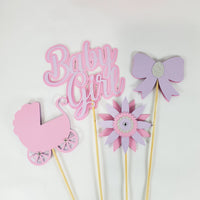 Baby Girl Stroller Centerpiece Sticks