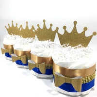 Blue & Gold Royal Prince Mini Diaper Cakes
