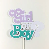 Girl or Boy Gender Reveal Diaper Cake Topper