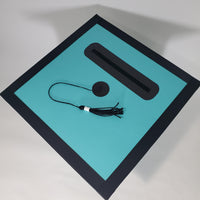 Graduation Cap Card Box - Turquoise, Gray, Black
