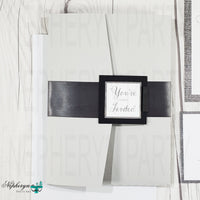 Gray & White Simple Wedding Invitation Set