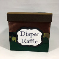 Camouflage Diaper Raffle Ticket Box