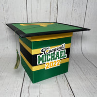 Green, Yellow Gold, & Black Graduation Card Box