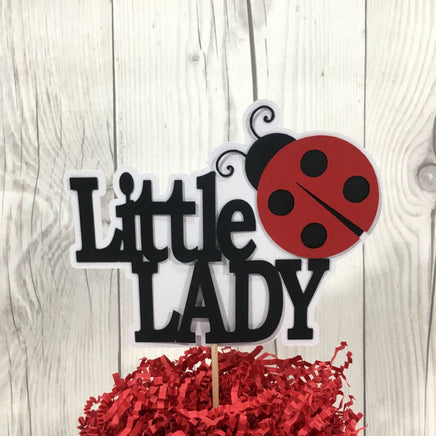 Red & Black Ladybug Cake Topper