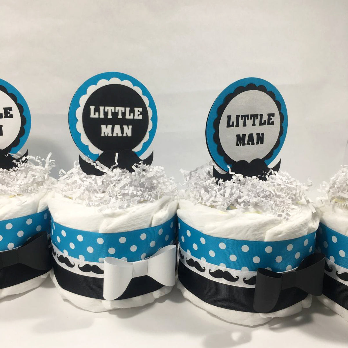 Men's Diaper Party Cake Little Man Mini Diaper Cakes