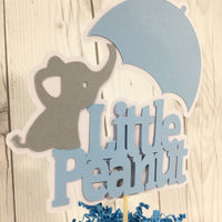 Little Peanut Cake Topper - Blue, Gray