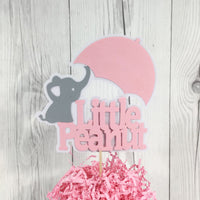 Little Peanut Cake Topper - Pink, Gray