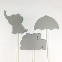 Little Peanut Centerpiece Sticks - Robin's Egg, Gray