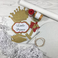 Red and Gold Little Prince Diaper Cake Kit