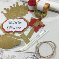 Little Prince Diaper Cake Kit - Red & Gold