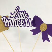 Little Princess Centerpiece Sticks - Purple