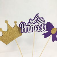 Little Princess Centerpiece Sticks - Purple