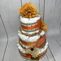 Little Pumpkin Diaper Cake Centerpiece