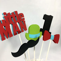 Little Man Birthday Centerpiece Sticks