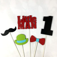 Little Man Birthday Centerpiece Sticks