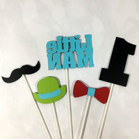 Little Man Birthday Centerpiece Sticks