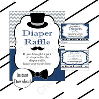 Printable Little Man Decorations Pack - Navy & Gray