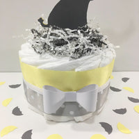 Little Peanut 1-Tier Diaper Cake - Yellow & Gray