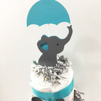 Teal & Gray Elephant Topper