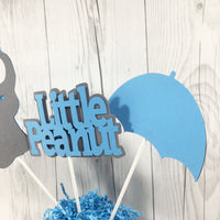 Little Peanut Centerpiece Sticks - Blue & Gray