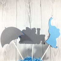 Little Peanut Centerpiece Sticks - Blue & Gray