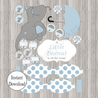 Little Peanut Diaper Cake Decorations - Blue