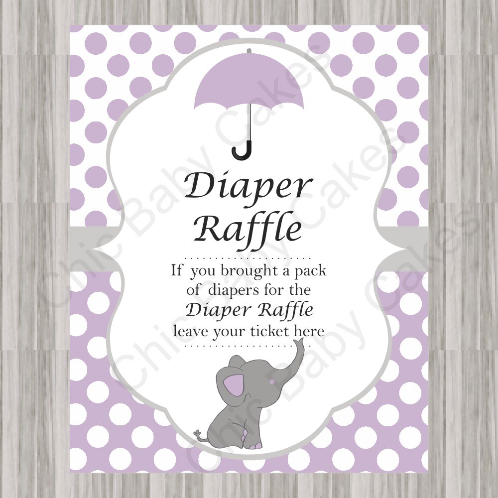 Purple Elephant Baby Little Peanut Baby Shower Invitations
