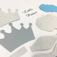 Little Prince Diaper Cake Kit - Light Blue & Silver