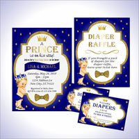 Prince Invite & Diaper Raffle Bundle