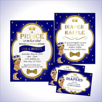 Prince Invite & Diaper Raffle Bundle